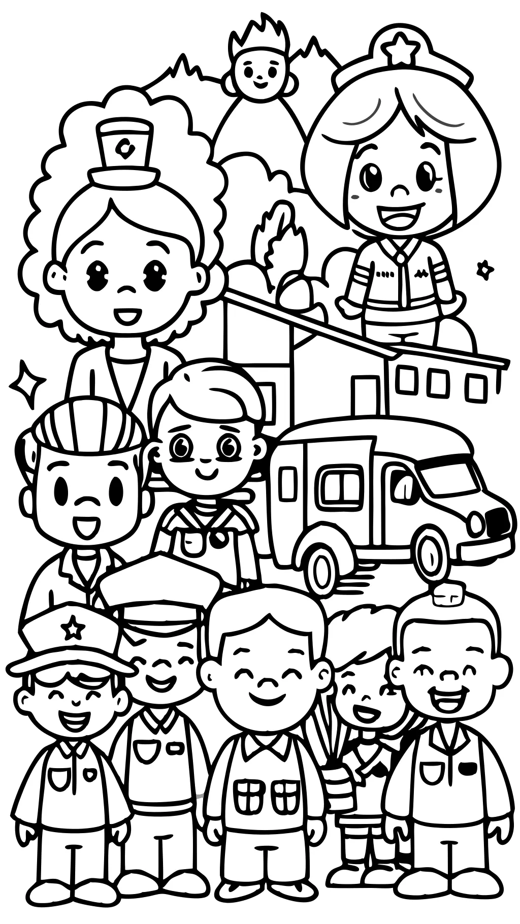 community helper coloring page